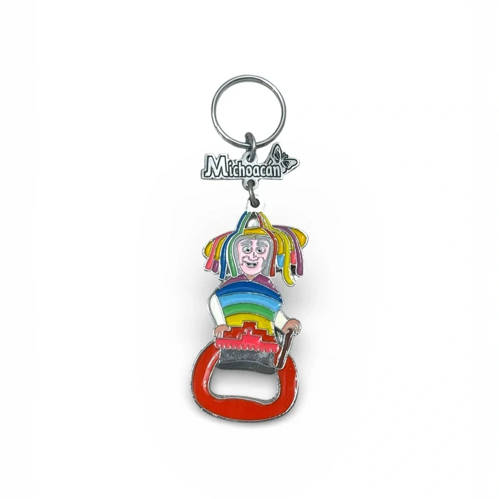 Colorful Michoacan Keychain with Bottle Opener